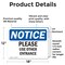Signmission Please Use Other Entrance OSHA Notice Sign, Vinyl Decal, 18in W x 12in L, 2PK OS-2PACK-NS-D-1218-L-17629 - alternate 2